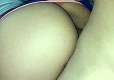 Stepsister's big ass covered in cum after sneaking in tiny pajamas