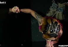 Kim swallows cum at the gloryhole