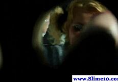 Euro lesbians at bukkake gloryhole getting wet