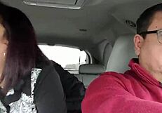 being fucked by a stranger in the backseat of our car while the love of my life drives