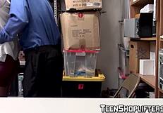 Naughty Young Shoplifter Ass Punished By Security Guard!