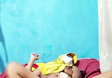 hijab girl masturbates before work at indomaret!