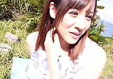 petite japanese step-sister seduce to defloration outdoor fuck while holiday trip in uncensored jav porn