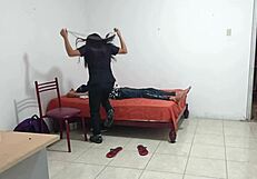 Nurse Dances Sensually In Lingerie For Patient At Home