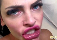 husband brings his whore again to ride the gifted black cock in sheer lingerie