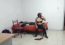 Nurse Dances Sensually In Lingerie For Patient At Home