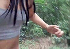 We climb the mountain and I fuck my guide outdoors