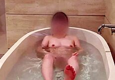 Bathing Japanese College Student In Bath