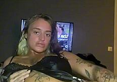 Slutty goth teen fucks herself solo with big ass and tits