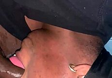 Watch her suck that ebony cock deep