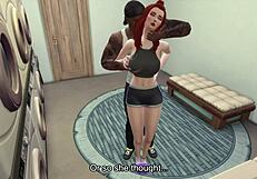 Group of thugs double penetrate the redhead.