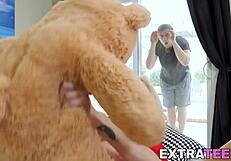 I watch the small tits blonde Sia Lust get fucked doggystyle after a blowjob.