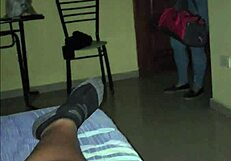 friend's mom catches me masturbating with her panties