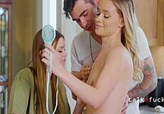 Khloe Kingsley And Mazy Myers Beat Lucky Fate's Meat In Kinky Comic Sex