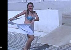 Filming my hot friend stripping and ripping clothes!