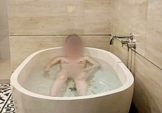 Bathing Japanese College Student In Bath