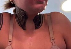 Famous influencer drips wet pussy at gym