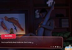 Rachel rides Adam in hot yoga passion!