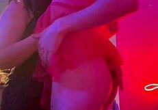 trans girlfriend dominates sexy neighbor with mouth fuck, anal, and masturbation