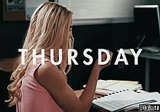 Creepy janitor licks and fucks teen