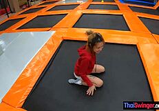 Thai Milf Girlfriend On Trampoline Then Fucked Home