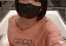 Shemale Ting Xuan Masturbates In Bathtub While Wearing Skirt And Barefoot