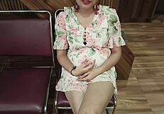 hot girl gets nude with office friend during stone paper game