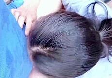 Pinay friend performs deep throat blowjob hotly