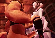 Draenei Threesome With Anal Assfucking