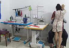 that intense seduction in the sewing workshop feels so hot and tempting