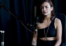 Safada Demonstrates Her Blowjob And Sucks Bia's Hot Tits - Kamilla Werneck Sheer Red