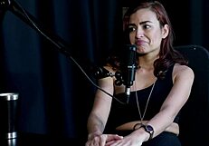 Safada Demonstrates Her Blowjob And Sucks Bia's Hot Tits - Kamilla Werneck Sheer Red