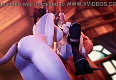 Draenei Threesome With Anal Assfucking