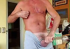 Pervy papifachero asks, 'Want to see my boner bulge rubbing in these shorts?'