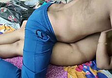 Desi couple enjoy normal sex on bed with passion