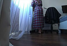 OMG, this cheating wife is fucking her husband's best friend right at work! 😏💦