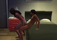 Santu's skirt flips up for bent over Indian auntie doggystyle pounding