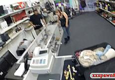 Stewardess Screwed in Pawnshops Toilet?