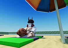 a special day at the beach with big ass and tits