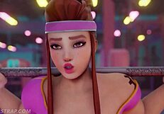 Sombra and Brigitte Naughty Work Out with Face Sitting and Big Tits 😏