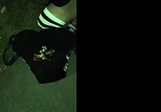 i saw some girls flashing during trick or treating outdoors