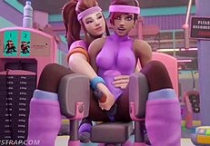 Sombra and Brigitte Naughty Work Out with Face Sitting and Big Tits 😏