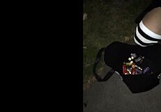 i saw some girls flashing during trick or treating outdoors