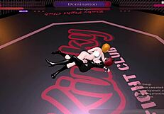 Kinky sex fight match one with domination and wrestling