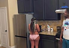 Stepmom gets pregnant after intense kitchen encounter