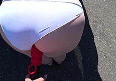 Girlfriend Fucks MILF Strap-On Fat Booty