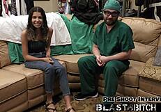 aria nicole gets creampied during ultrasound pov. the contrast is wild