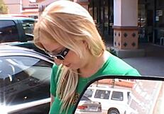 Amateur blonde shows tits