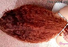 I watch big ass latina redhead get ass fucked at pool