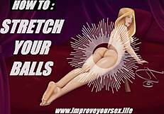 Audio JOI guides penis ball stretching with erotic massage instructions